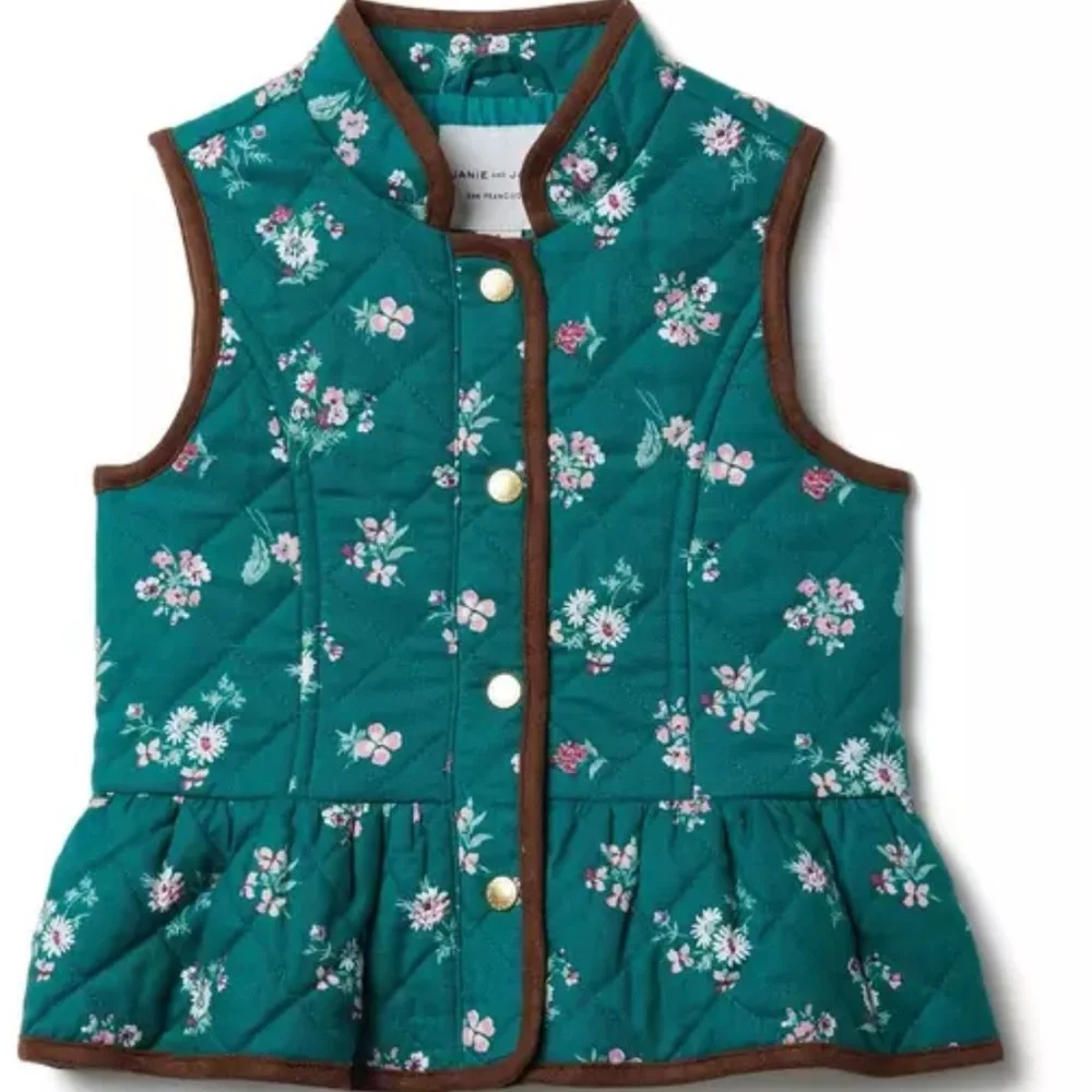 Janie and Jack floral peplum vest size 3 to 4